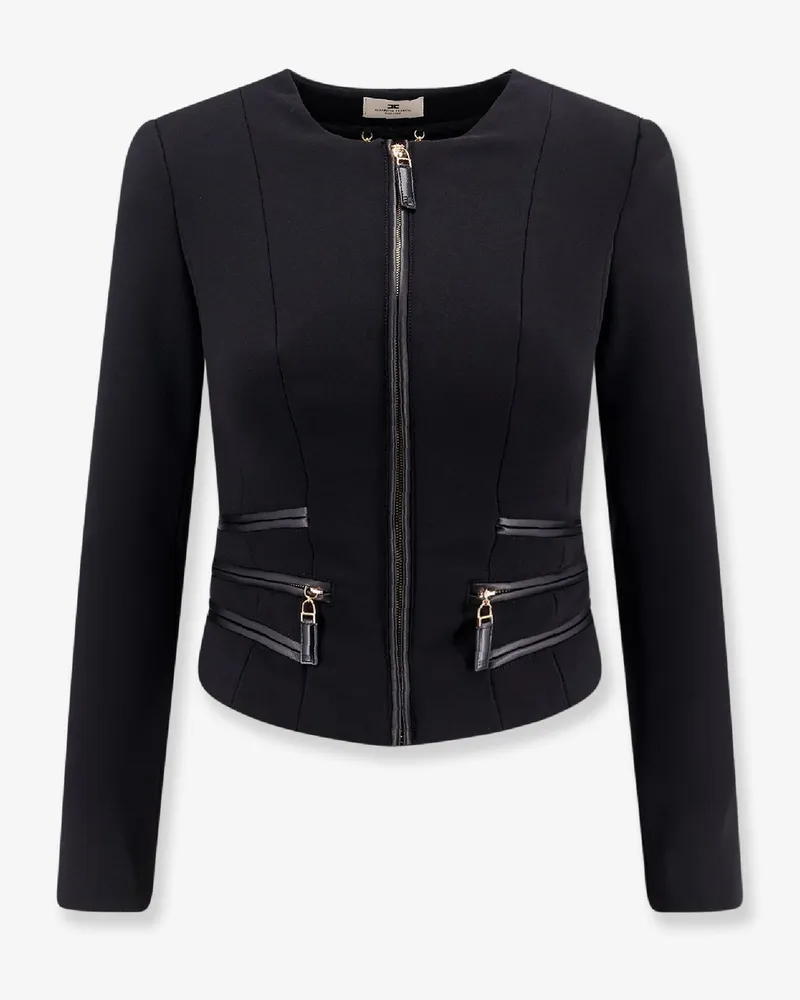 Elisabetta Franchi Blazer with pockets and zip -  - gender_Woman Black