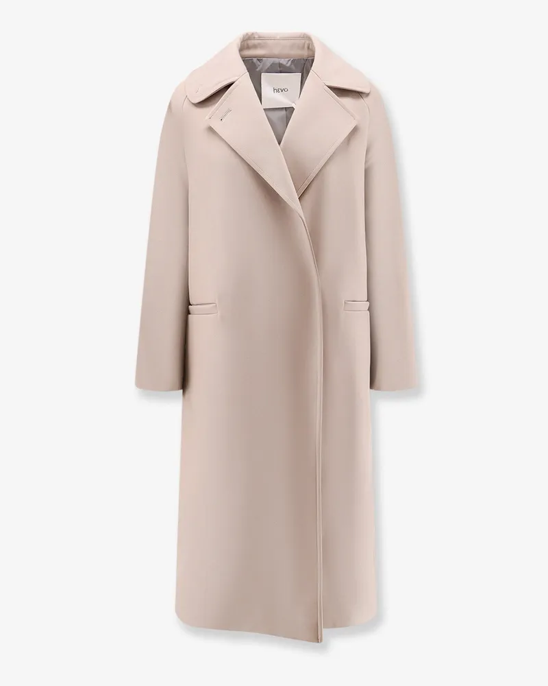 Hevò Adelfia double-breasted nylon trench -  - gender_Woman Beige