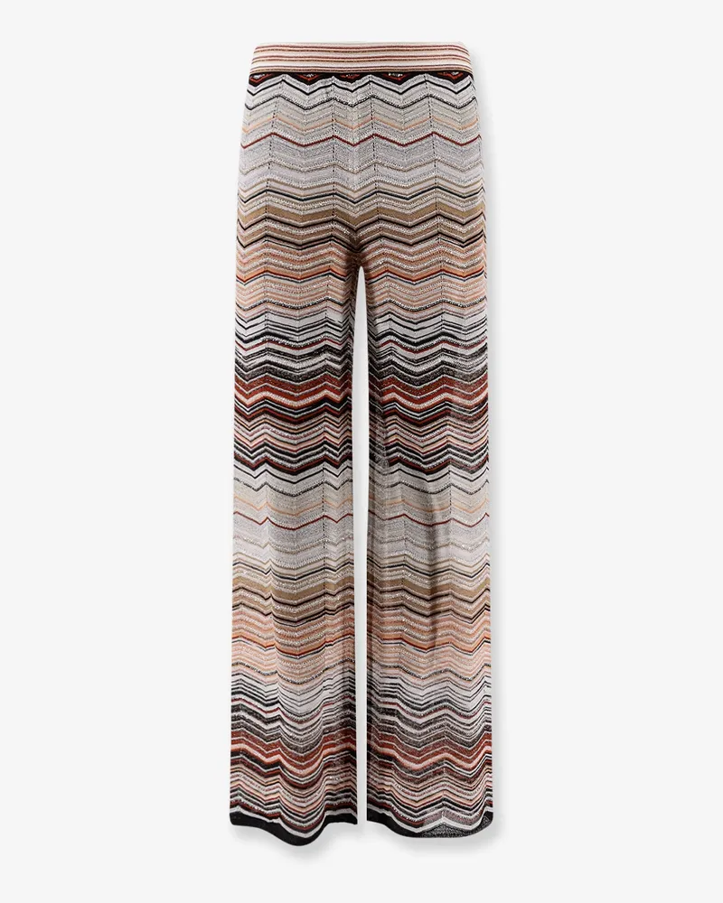 Missoni Viscose trousers with laminated chevron pattern -  - gender_Woman Multicolor