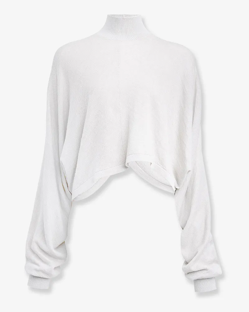 Alaïa Batwing linen sweater -  - gender_Woman White