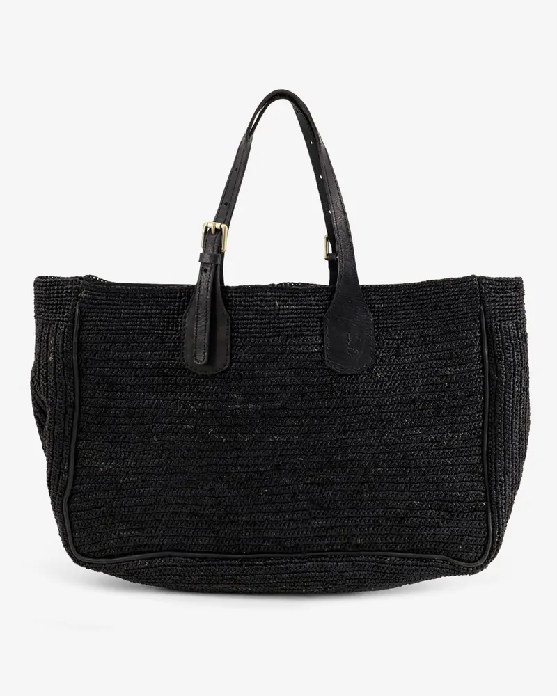 IBELIV Raffia shoulder bag -  - gender_Man Black