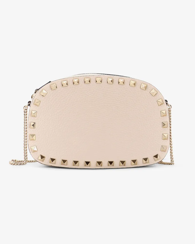 Valentino Garavani Rockstud  mini leather crossbody bag - VALENTINO GARAVANI - gender_Woman White