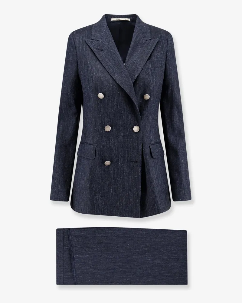 Tagliatore Parigi mélange linen and viscose suit -  - gender_Woman Blue