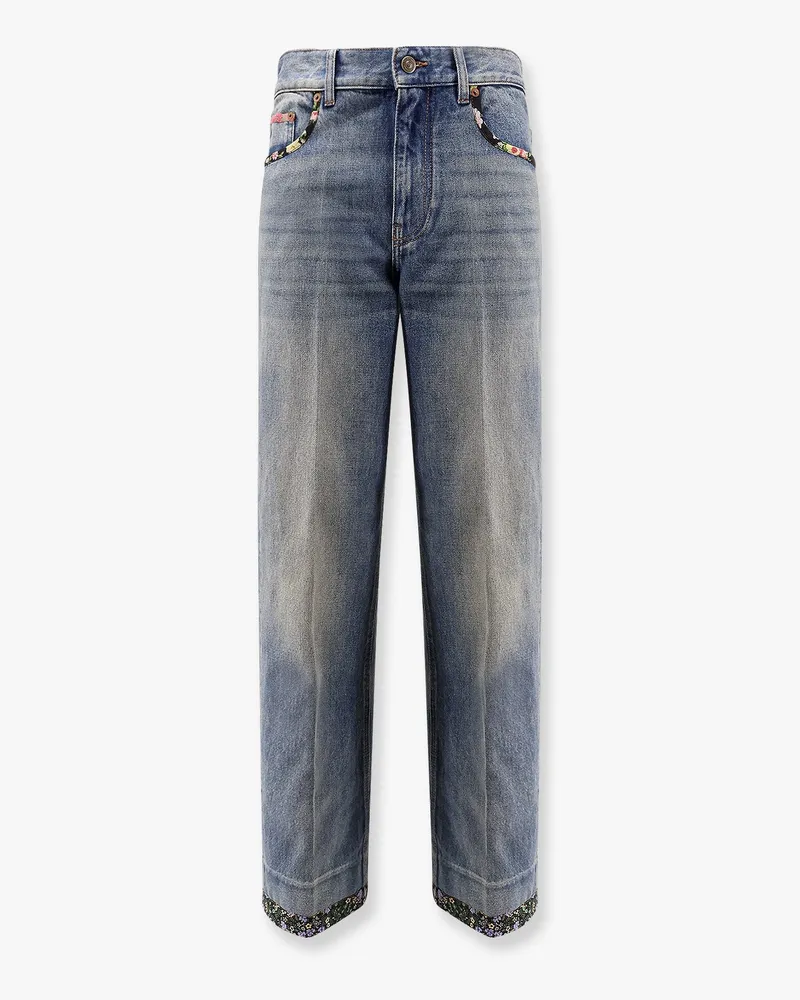 Valentino Garavani Jeans with floral print fabric border detail -  - gender_Woman 