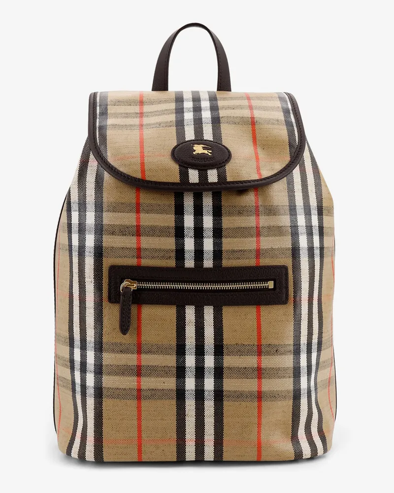 Burberry Highlands coated canvas backpack with front logo -  - gender_Man Beige