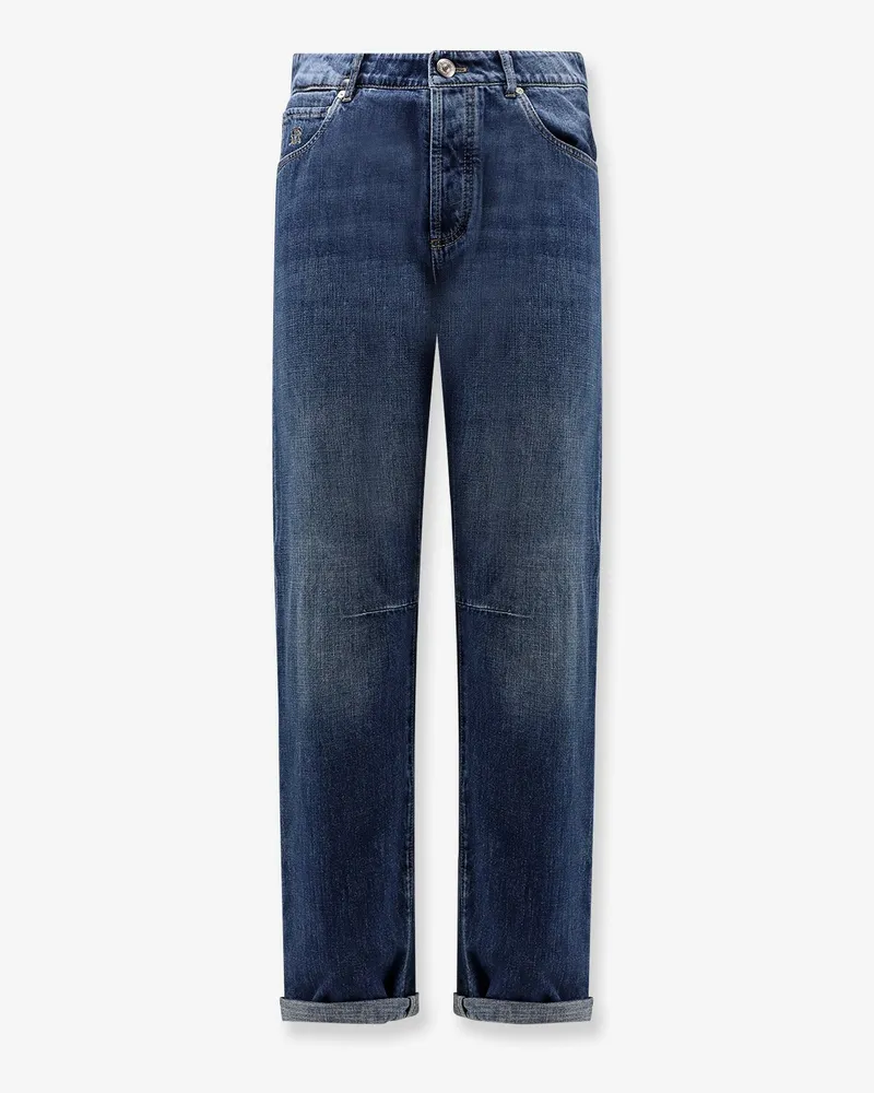 Brunello Cucinelli Leisure Fit cotton jeans -  - gender_Man Blue