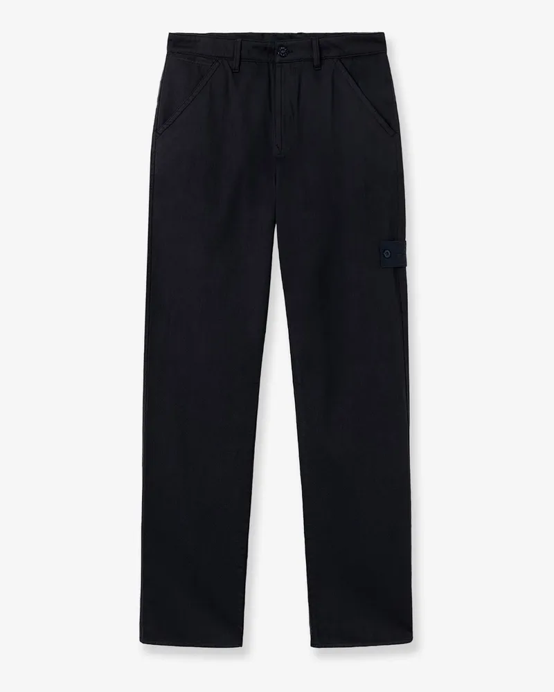 Stone Island Wool and cotton blend trousers -  - gender_Man Black