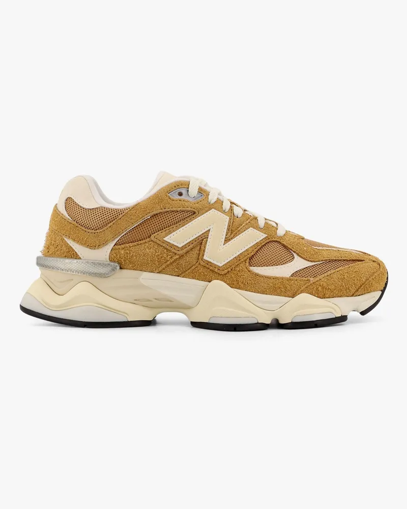 New Balance Mesh and suede sneakers with embroidered logo on the side -  - gender_Man Brown