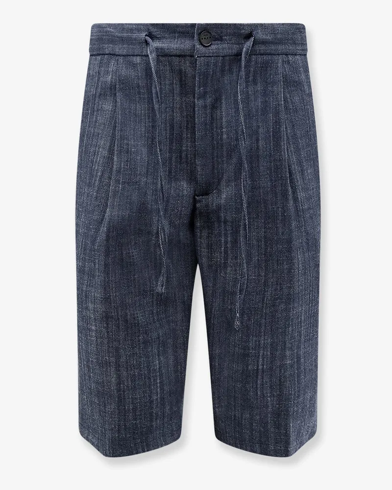 Hevò Torre Lapillo cotton blend shorts -  - gender_Man Blue