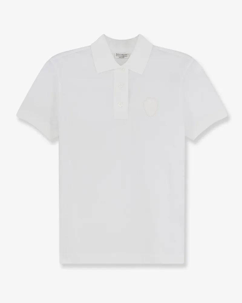 Brunello Cucinelli Cotton blend polo shirt -  - gender_Woman White