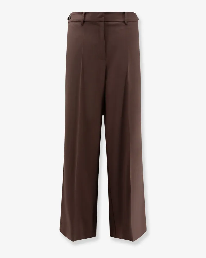 ALYSI Stretch virgin wool trousers -  - gender_Woman Brown
