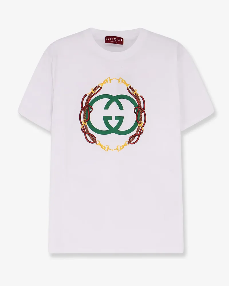 Gucci Cotton t-shirt with Interlockin GG print -  - gender_Woman White
