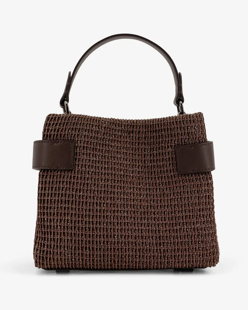 Brunello Cucinelli Essence Riding leather crossbody bag -  - gender_Woman Brown