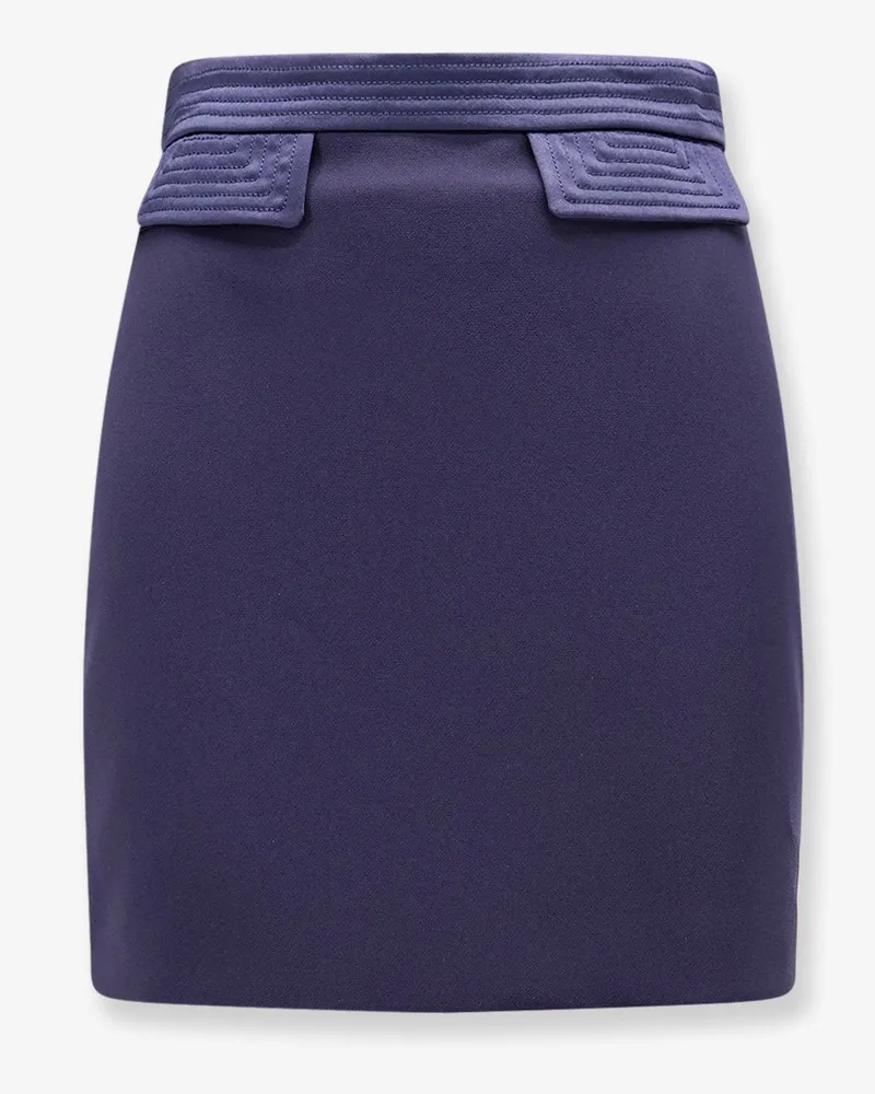 Elisabetta Franchi Mini Skirt with stitched profile -  - gender_Woman Blue
