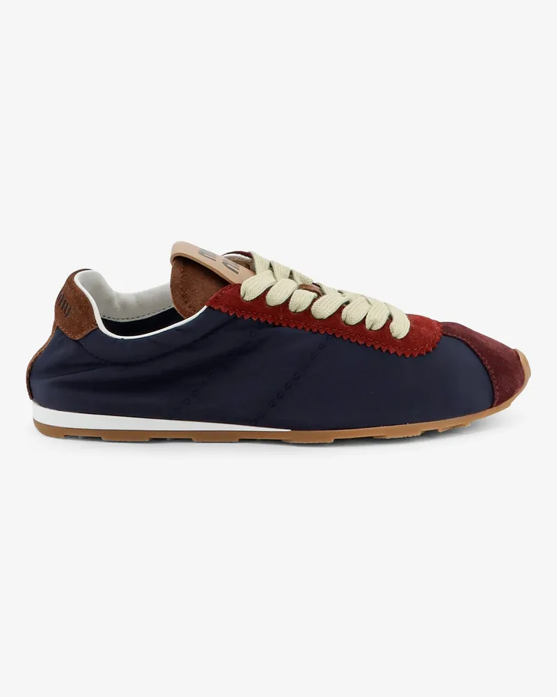 Miu Miu Nylon sneakers with suede inserts -  - gender_Woman Blue