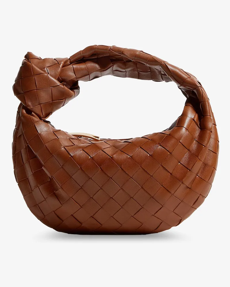 Bottega Veneta Mini Jodie leather handbag with Intrecciato motif -  - gender_Woman Brown