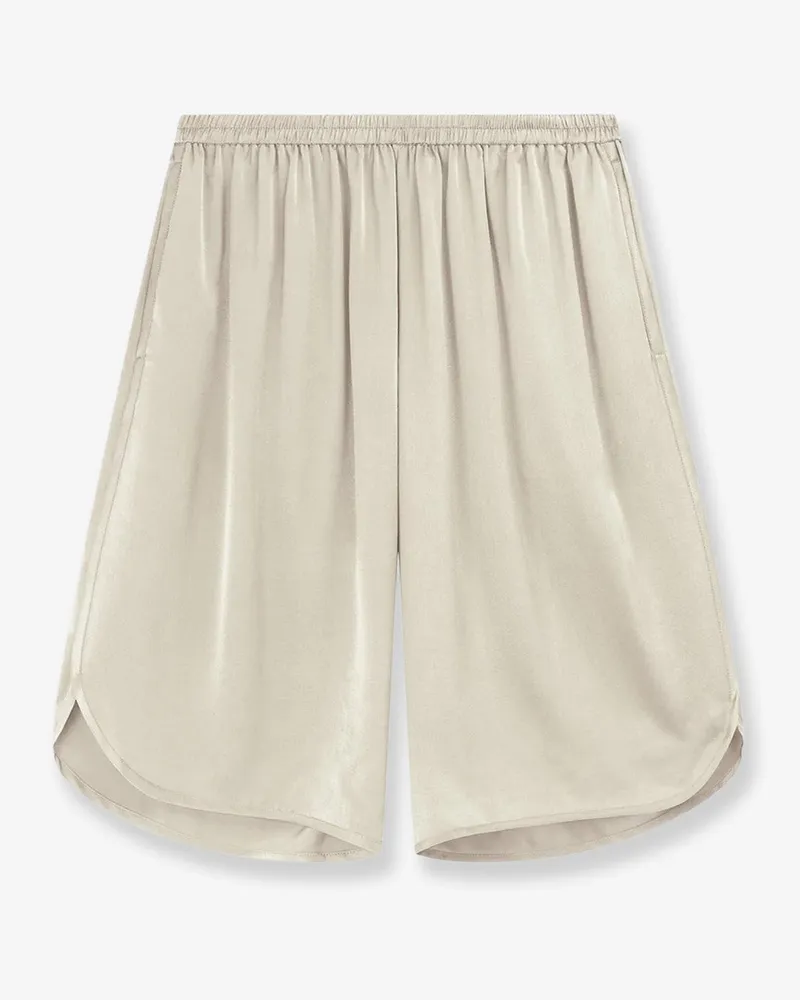 FRANKIE Shop Nelis satin Bermuda shorts -  - gender_Woman Beige