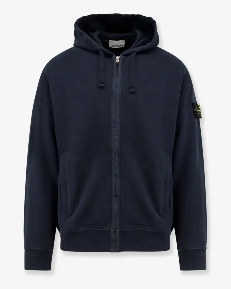 Stone Island Organic cotton hooded sweatshirt -  - gender_Man Blue