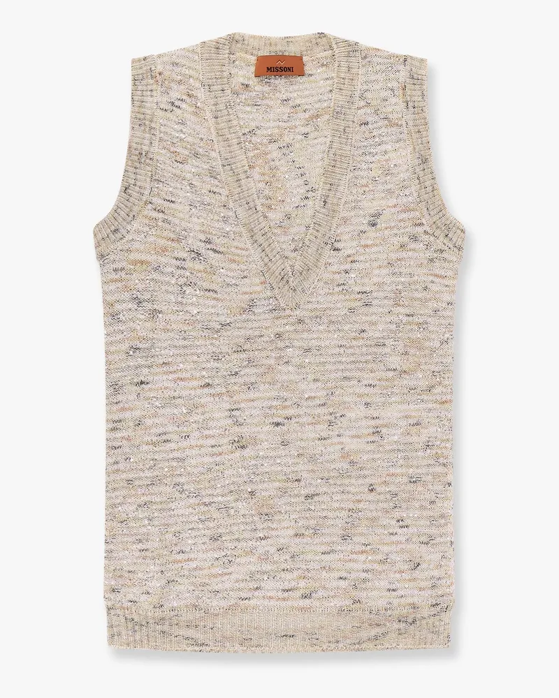 Missoni Multicolor viscose blend top with sequins -  - gender_Woman White