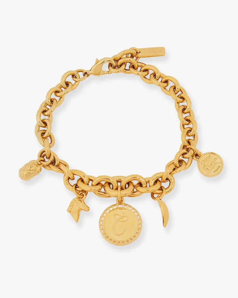 Chloé Brass bracelet with charms -  - gender_Woman Gold