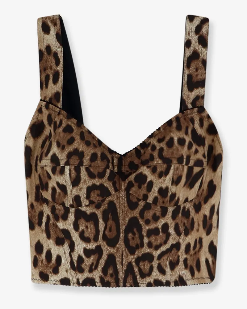 Dolce & Gabbana Cotton blend top with animal print -  - gender_Woman Animal