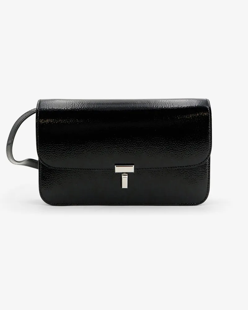 Totême Patent T-Lock crossbody bag -  - gender_Woman Black