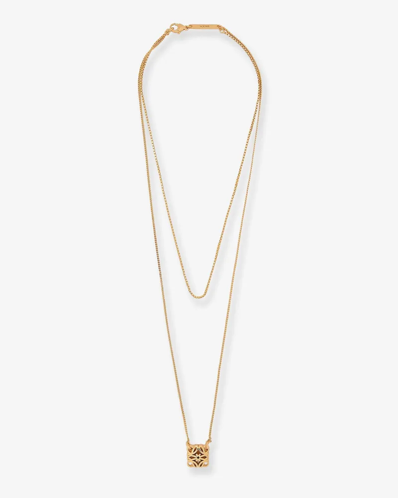 Loewe Paula's Ibiza -Anagram Bombè Brass Necklace -  - gender_Woman Gold