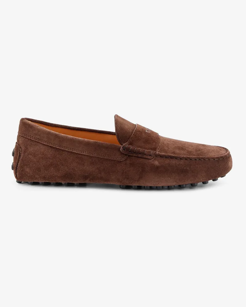 TOD'S Suede loafers with Gommini detail on the back -  - gender_Man Brown