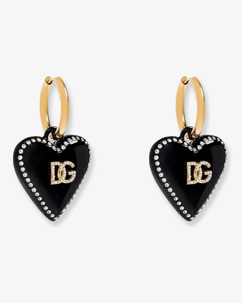 Dolce & Gabbana Metal earrings with rhinestones -  - gender_Woman Black