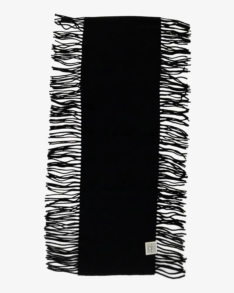 Totême Wool and cashmere blend scarf -  - gender_Woman Black