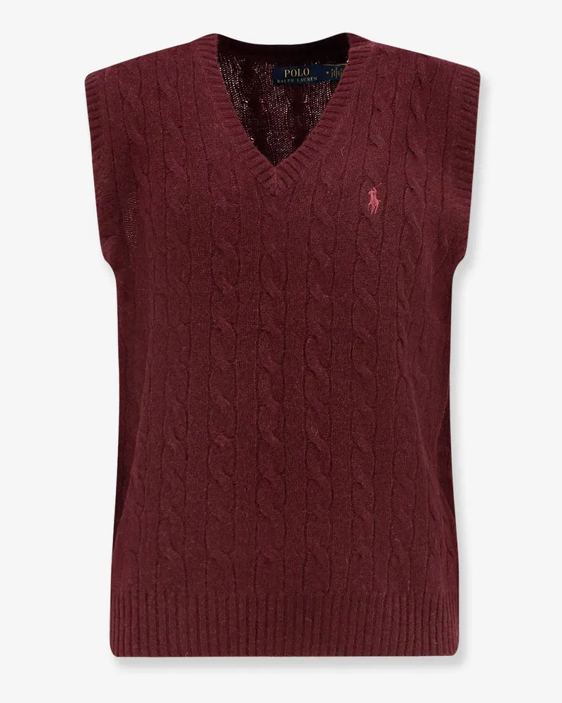 Ralph Lauren Cable knit wool and cashmere vest -  - gender_Man Purple