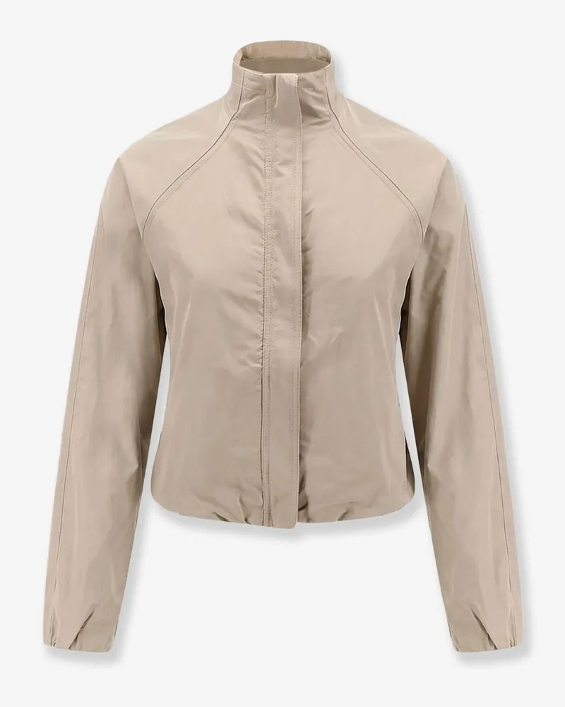 Alaïa Windbreaker nylon and silk jacket -  - gender_Woman Beige