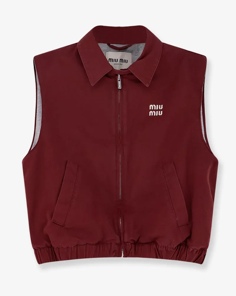 Miu Miu Sleeveless cotton jacket -  - gender_Woman Red