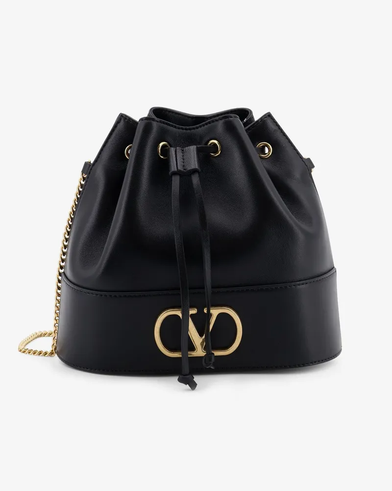 Valentino Garavani VLogo Signature Leather Bucket Bag -  - gender_Woman Black