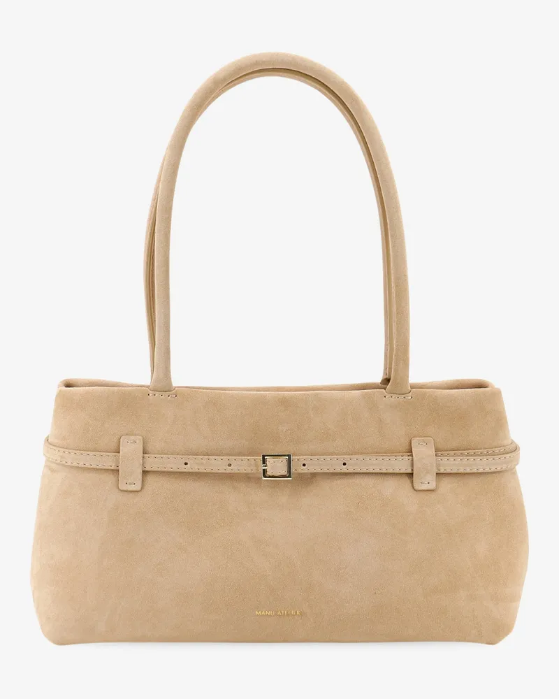 Manu Atelier Le Cambon East West suede shoulder bag -  - gender_Woman Beige