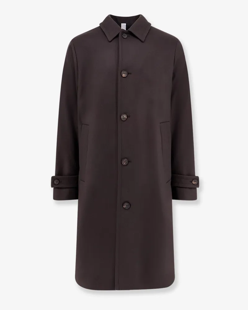 Hevò Loconia Single-Breasted wool blend coat -  - gender_Man Brown