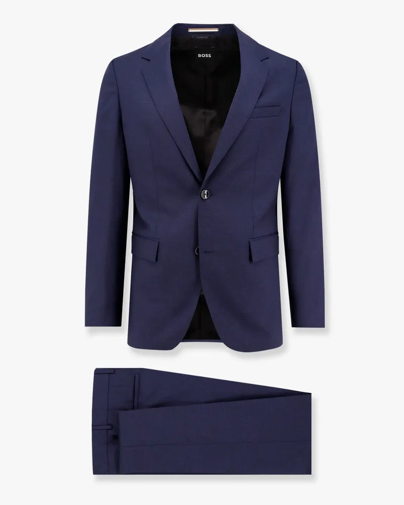HUGO BOSS Virgin wool suit with classic lapel -  - gender_Man Blue
