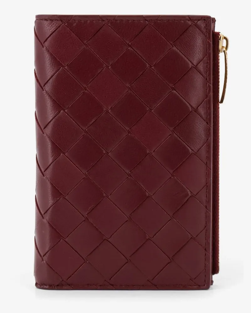 Bottega Veneta Leather walle with Intrecciato motif -  - gender_Woman Red