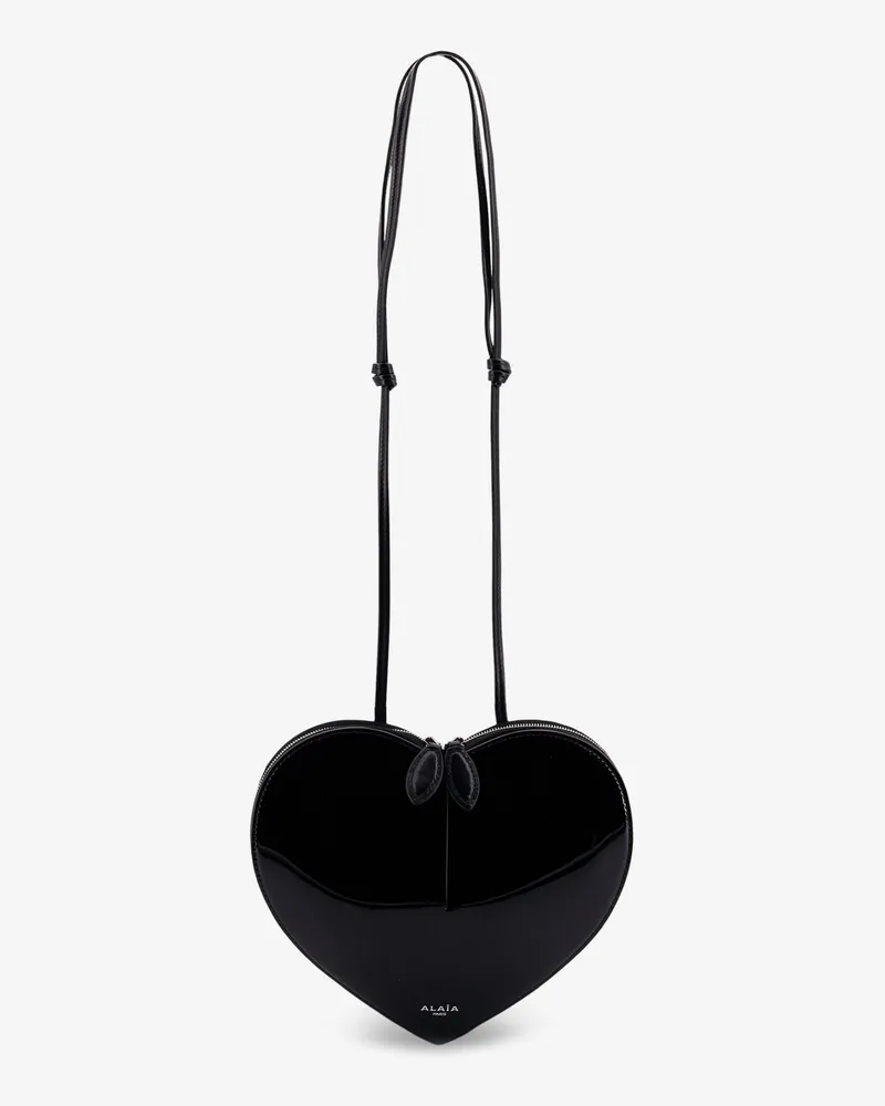 Alaïa Le Coeur patent leather crossbody bag -  - gender_Woman Black