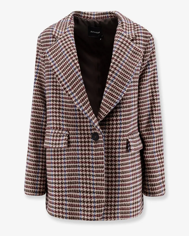 ACTUALEE Tartan blazer -  - gender_Woman Brown