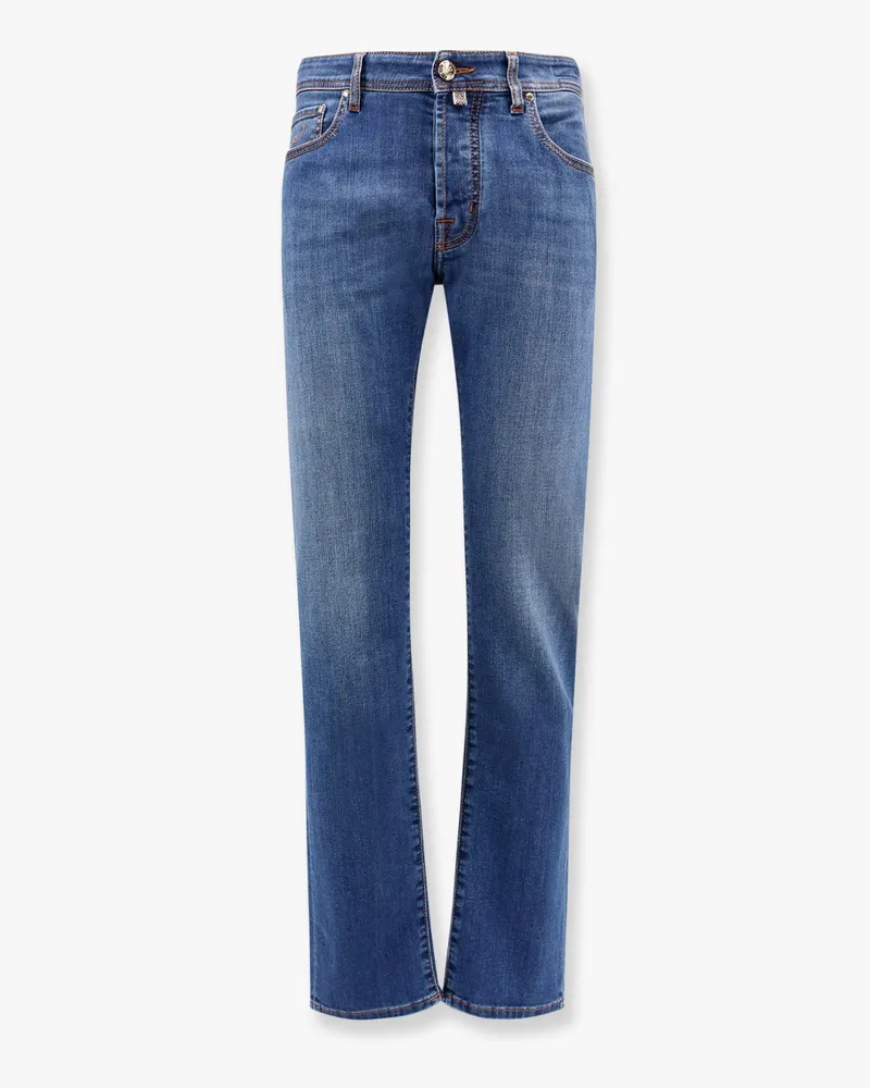 Jacob Cohën Bard stretch cotton jeans with iconic handkerchief -  - gender_Man Blue