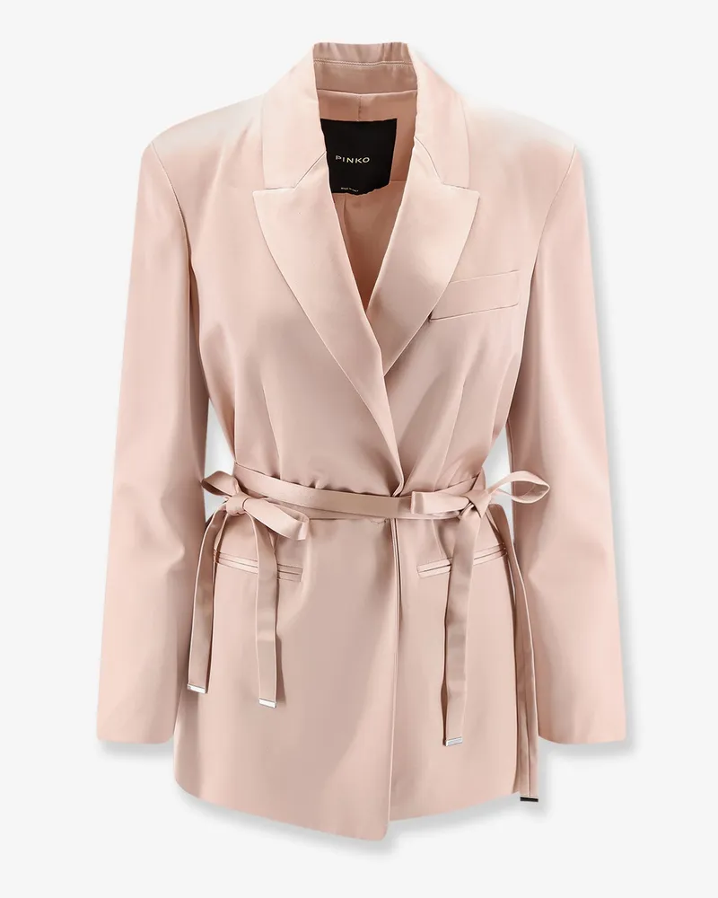 Pinko Rapa satin blazer with belt -  - gender_Woman Pink