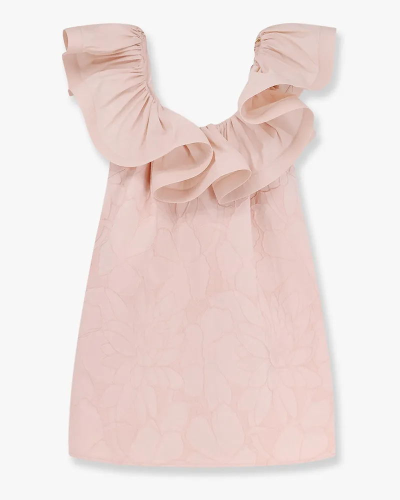 Elisabetta Franchi Floral jacquard mini dress with ruches -  - gender_Woman 