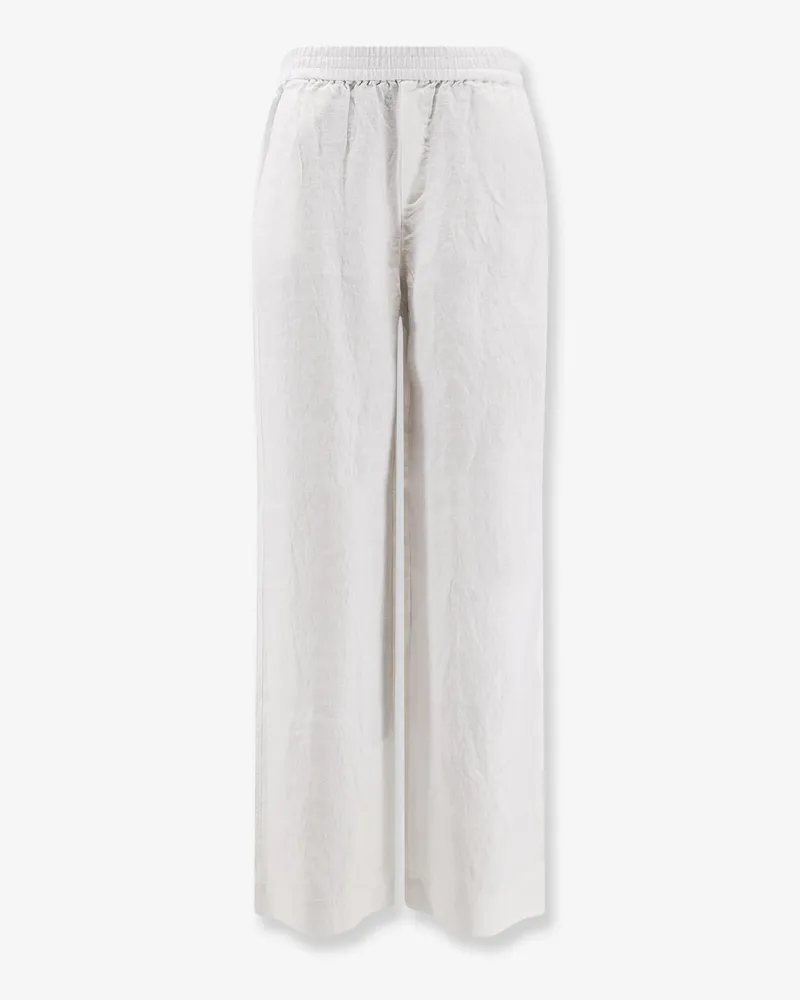 Closed Linen trousers -  - gender_Woman White