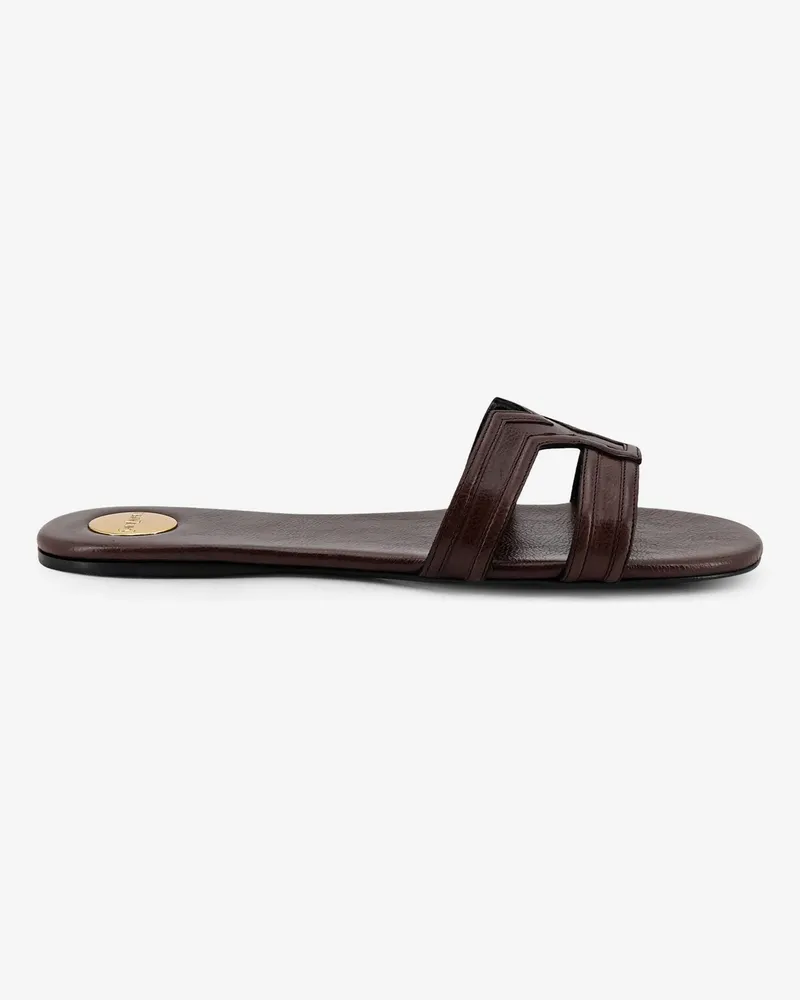 Saint Laurent Mabrouka leather sandals -  - gender_Woman Brown