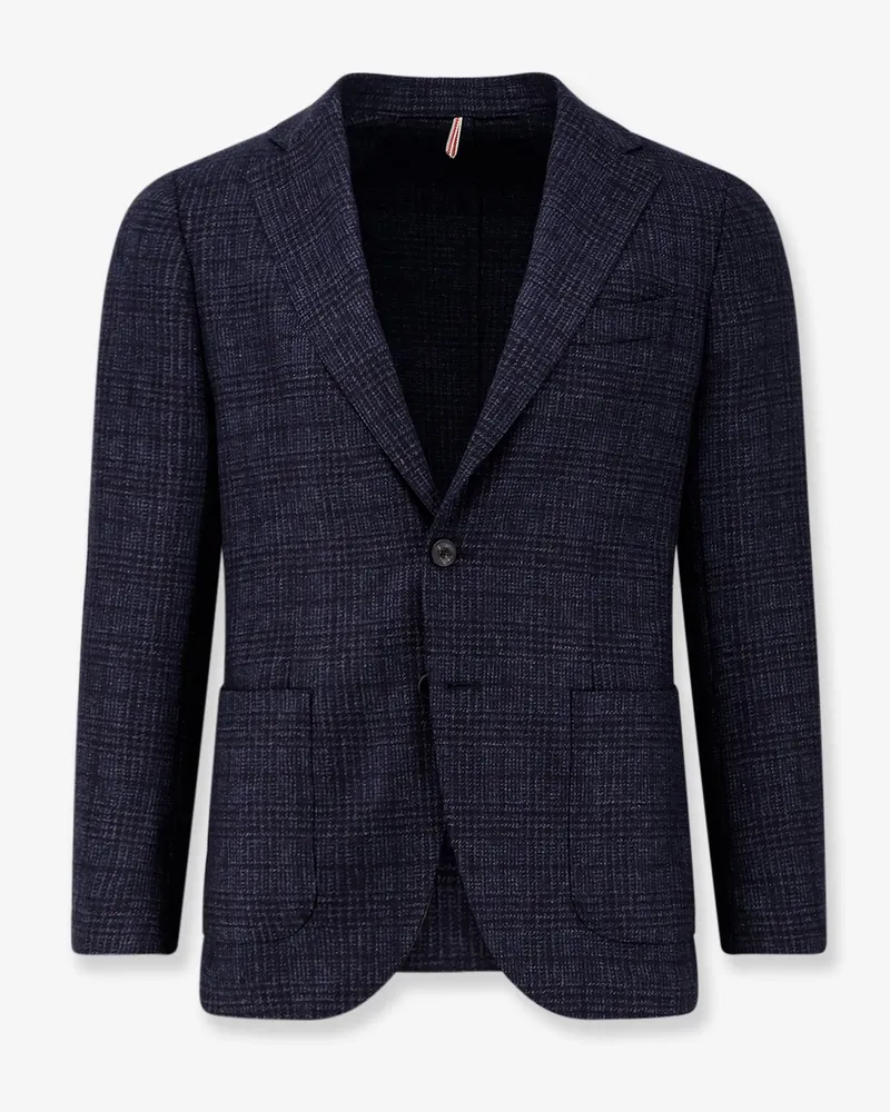 Biagio Santaniello Single-breasted wool blazer -  - gender_Man Blue