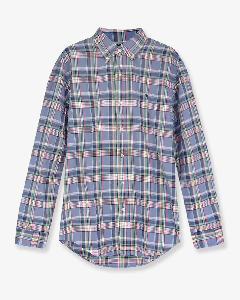 Ralph Lauren Custom Fit cotton shirt -  - gender_Man Blue