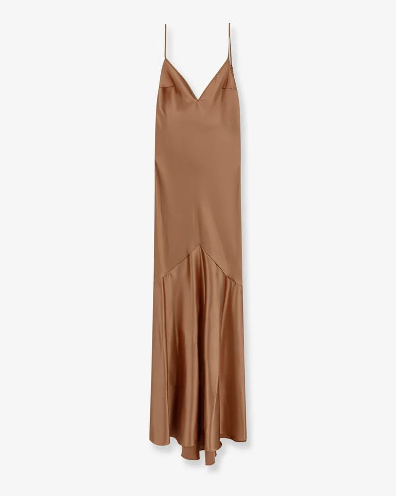 Elisabetta Franchi Daily satin long dress -  - gender_Woman Pink
