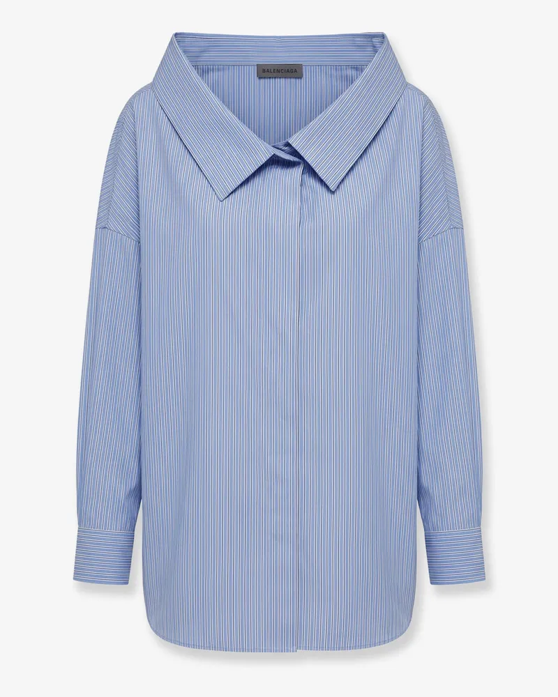 Balenciaga Oversized Cotton Stole shirt -  - gender_Woman Blue