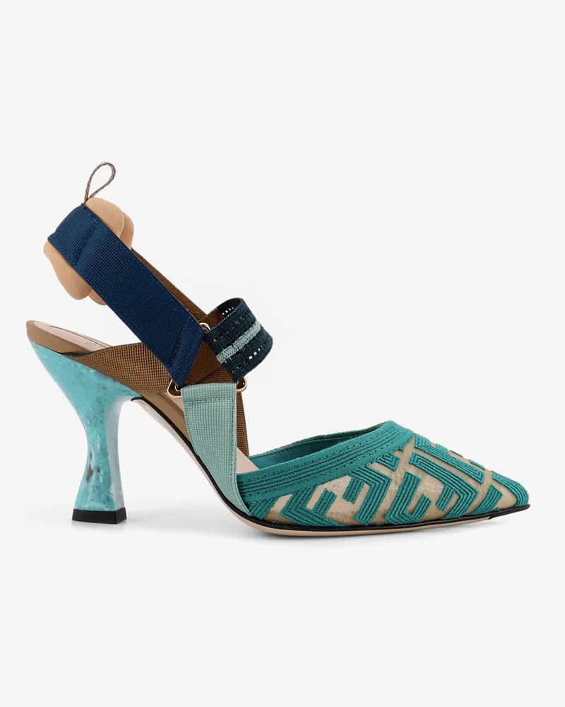 Fendi Colibrì FF fabric décolleté -  - gender_Woman Blue